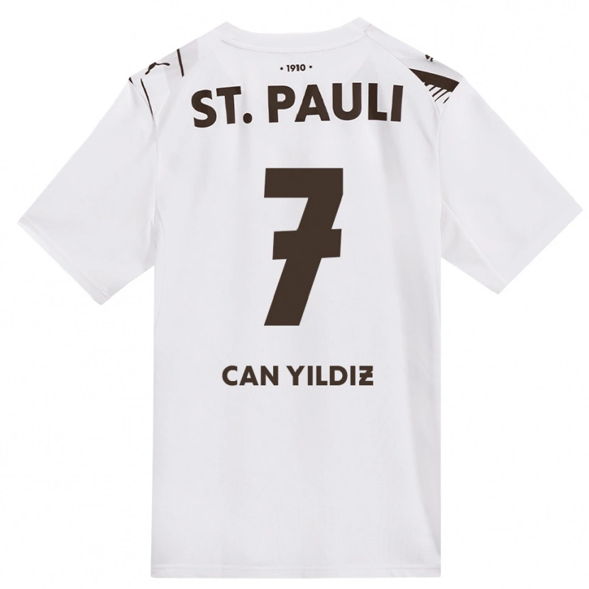 Danxen Men Emre Can Yildiz #7 Café White Red Away Jersey 2026/27 T-Shirt