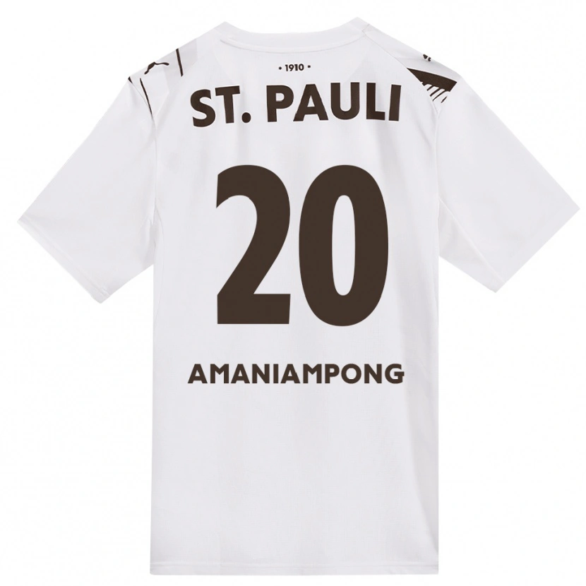 Danxen Men Marces Amaniampong #20 Café White Red Away Jersey 2026/27 T-Shirt