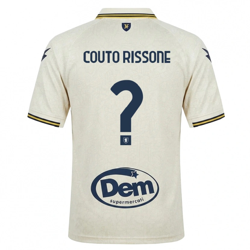 Danxen Men Jacopo Couto Rissone #0 Oldlace Yellow Black Away Jersey 2026/27 T-Shirt