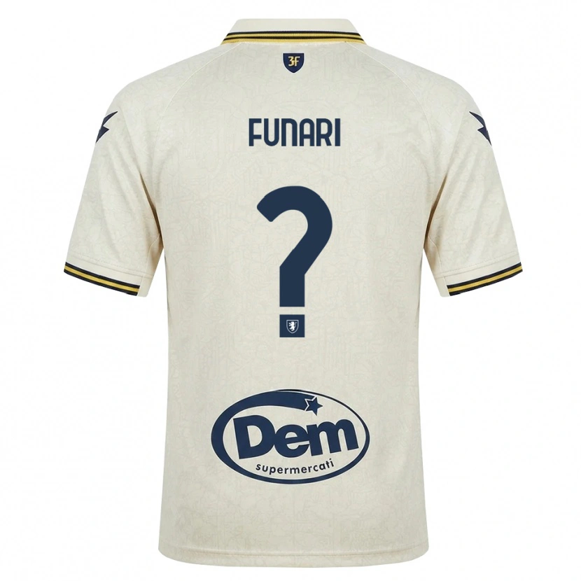 Danxen Men Luigi Funari #0 Oldlace Yellow Black Away Jersey 2026/27 T-Shirt