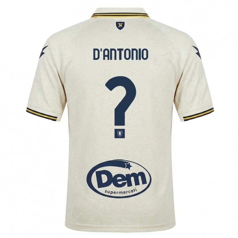 Danxen Men Giuseppe D'antonio #0 Oldlace Yellow Black Away Jersey 2026/27 T-Shirt