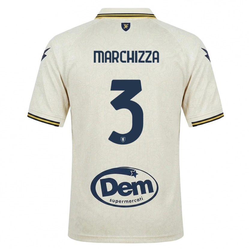 Danxen Men Riccardo Marchizza #3 Oldlace Yellow Black Away Jersey 2026/27 T-Shirt