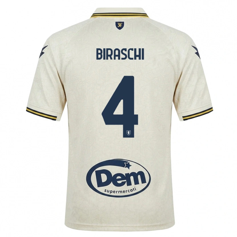 Danxen Men Davide Biraschi #4 Oldlace Yellow Black Away Jersey 2026/27 T-Shirt