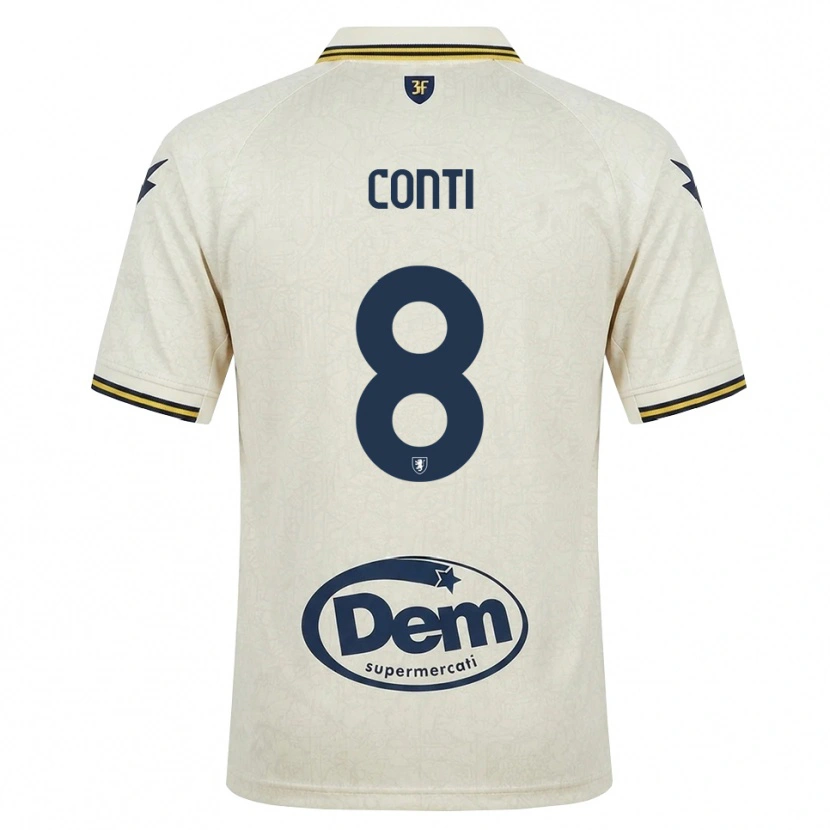 Danxen Men Michelangelo Conti #8 Oldlace Yellow Black Away Jersey 2026/27 T-Shirt