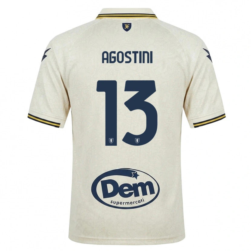 Danxen Men Domenico Agostini #13 Oldlace Yellow Black Away Jersey 2026/27 T-Shirt