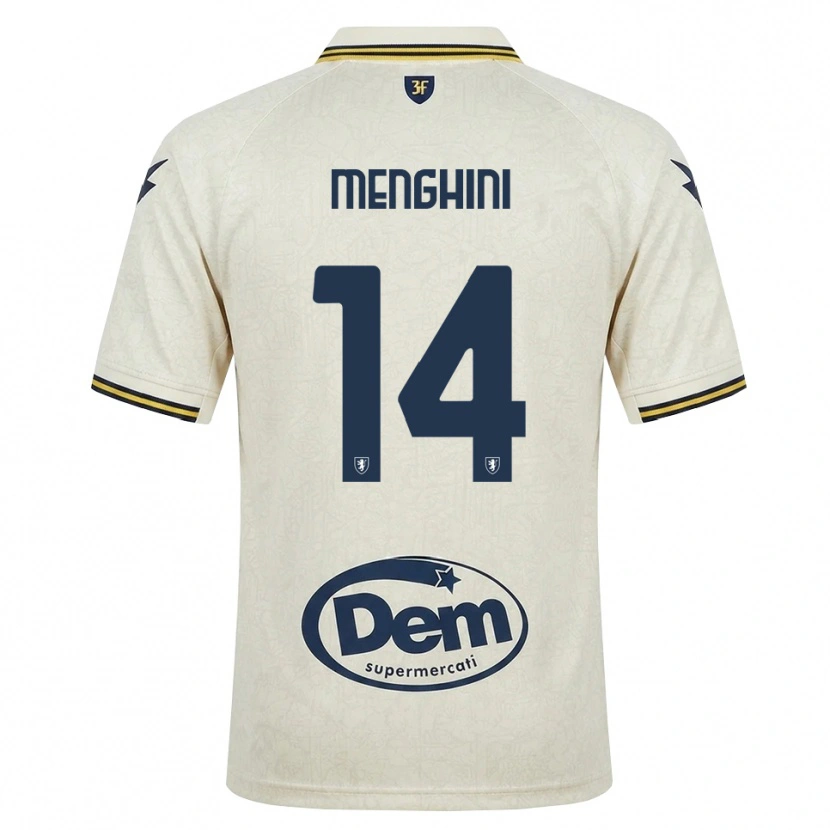 Danxen Men Lorenzo Menghini #14 Oldlace Yellow Black Away Jersey 2026/27 T-Shirt