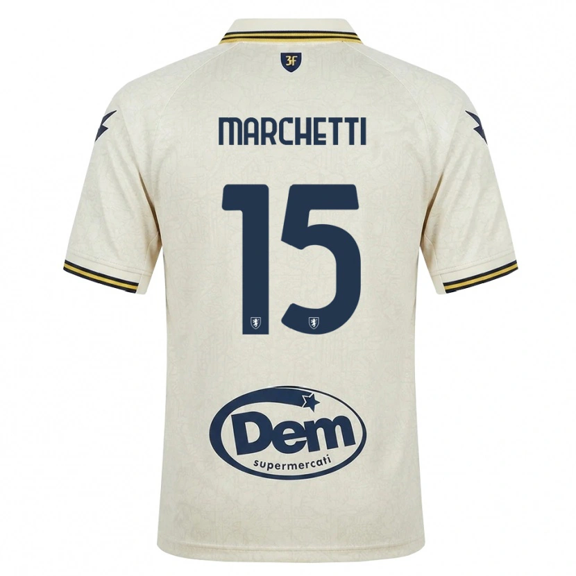 Danxen Men Matteo Marchetti #15 Oldlace Yellow Black Away Jersey 2026/27 T-Shirt