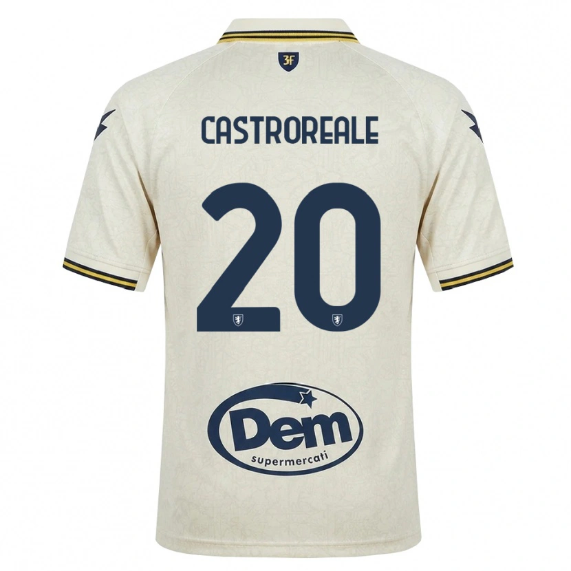 Danxen Men Alessandro Castroreale #20 Oldlace Yellow Black Away Jersey 2026/27 T-Shirt