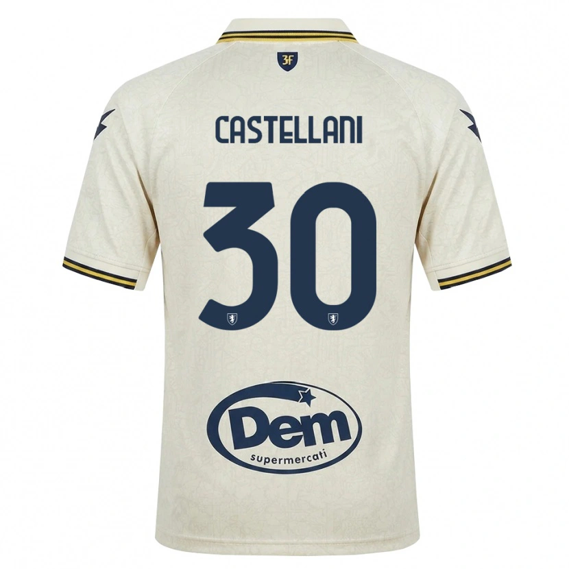 Danxen Men Andrea Castellani #30 Oldlace Yellow Black Away Jersey 2026/27 T-Shirt