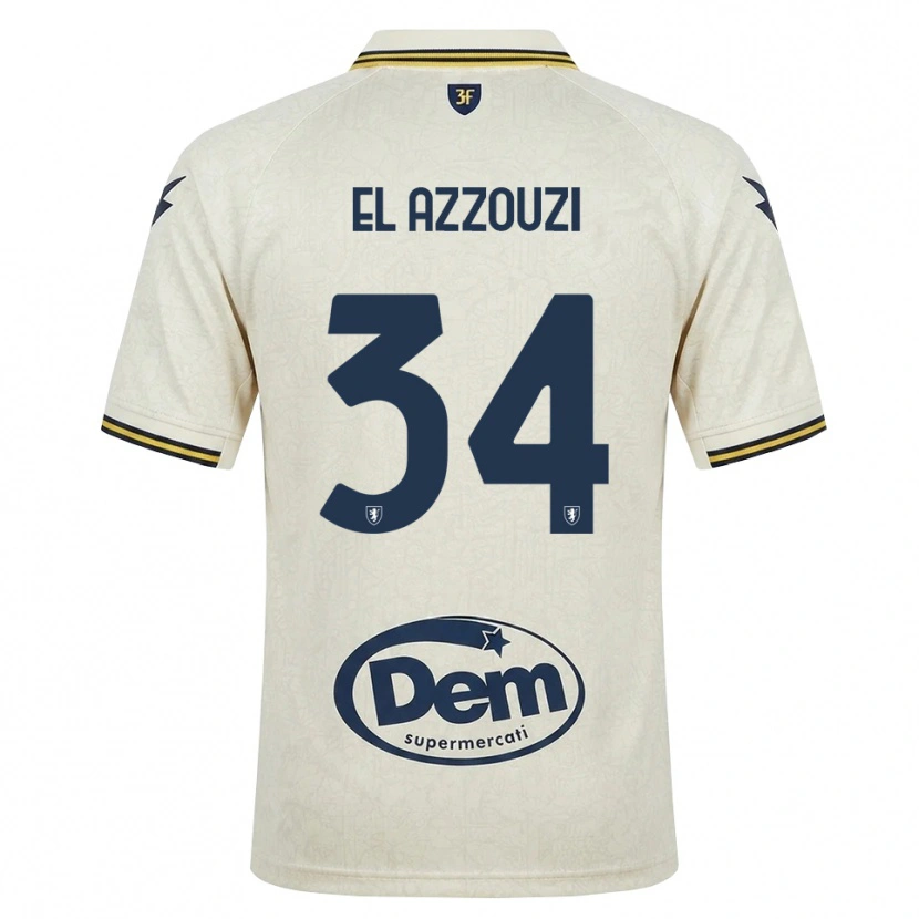 Danxen Men Anouar El Azzouzi #34 Oldlace Yellow Black Away Jersey 2026/27 T-Shirt