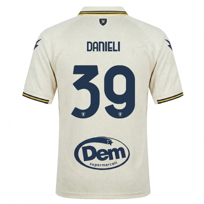 Danxen Men Alessio Danieli #39 Oldlace Yellow Black Away Jersey 2026/27 T-Shirt