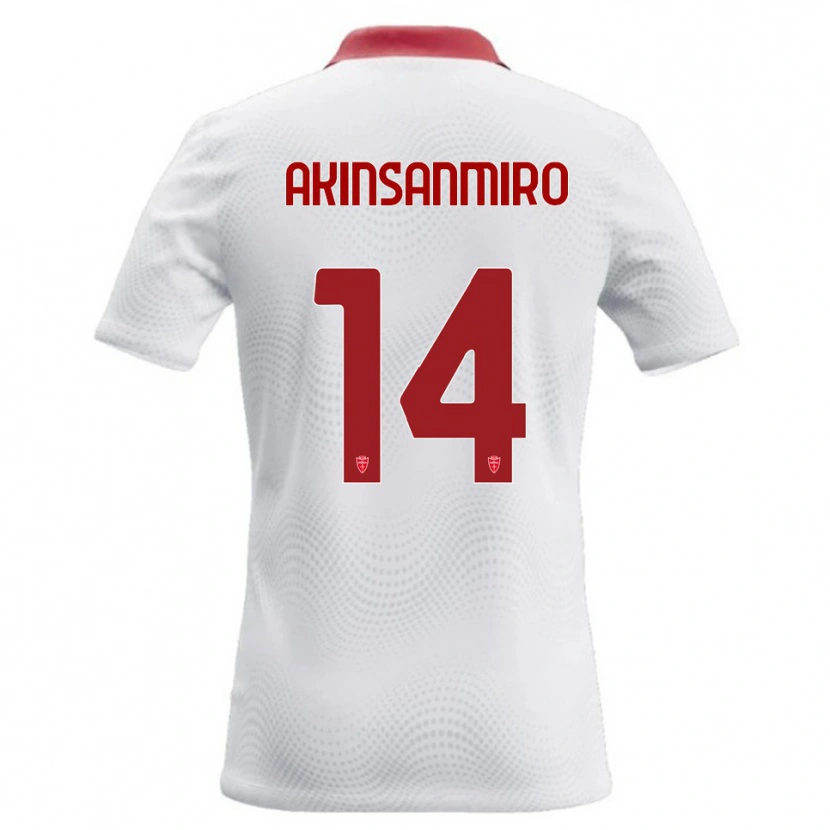 Danxen Men Ebenezer Akinsanmiro #14 White Red Away Jersey 2026/27 T-Shirt