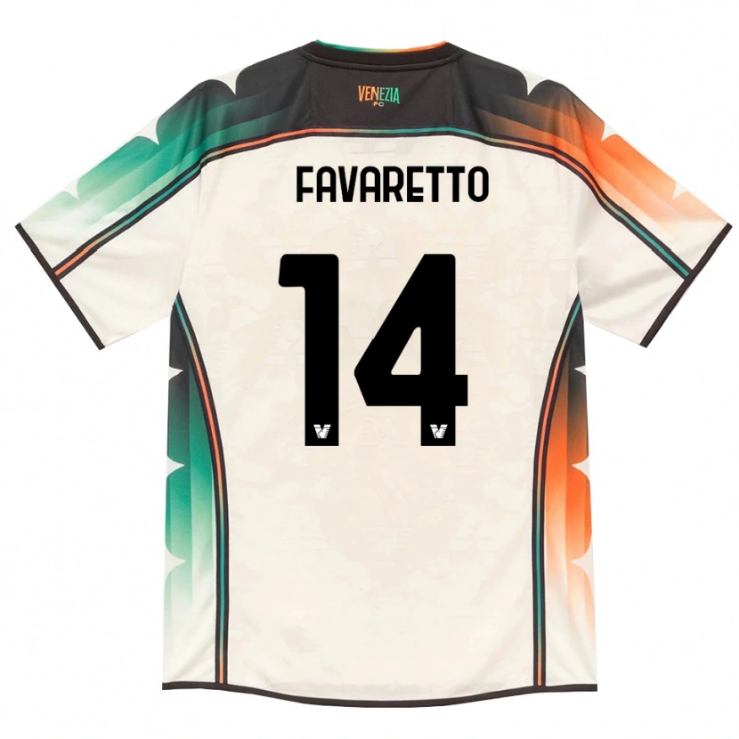 Danxen Men Alessio Favaretto #14 Oldlace Orange Green Away Jersey 2026/27 T-Shirt