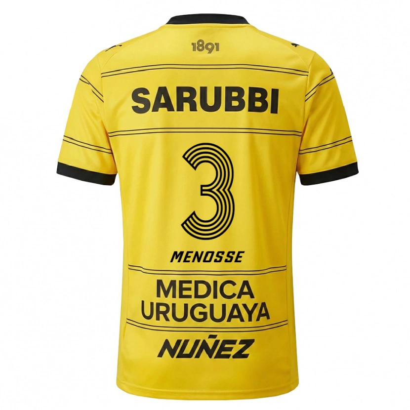 Danxen Men Hernán Menosse #3 Yellow Black Away Jersey 2026/27 T-Shirt