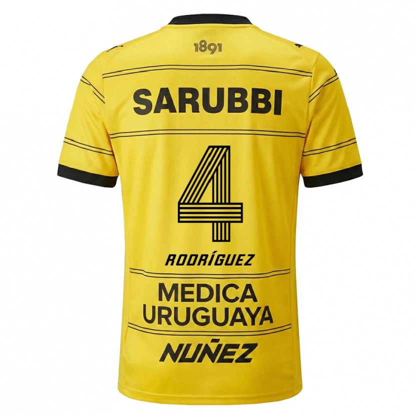 Danxen Men Guzmán Rodríguez #4 Yellow Black Away Jersey 2026/27 T-Shirt