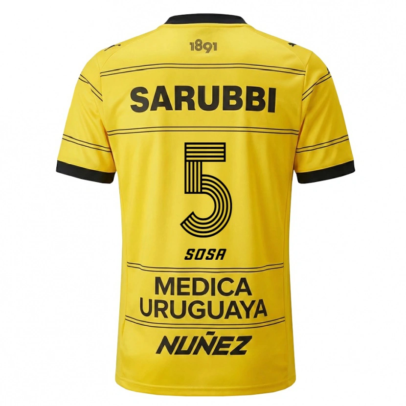 Danxen Men Ignacio Sosa #5 Yellow Black Away Jersey 2026/27 T-Shirt