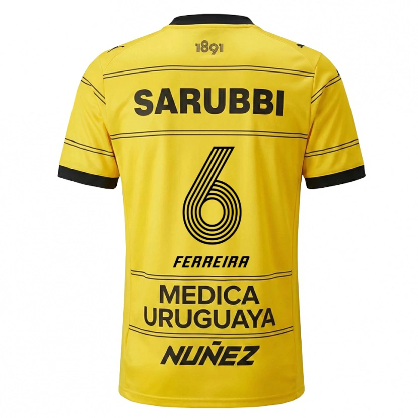 Danxen Men Lucas Ferreira #6 Yellow Black Away Jersey 2026/27 T-Shirt