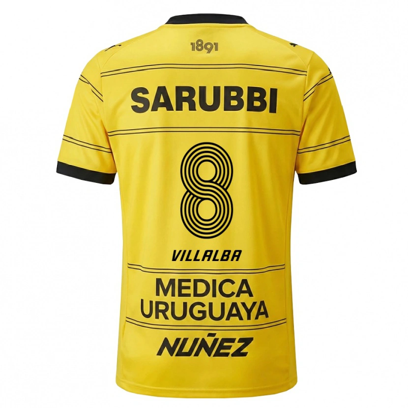 Danxen Men Héctor Villalba #8 Yellow Black Away Jersey 2026/27 T-Shirt
