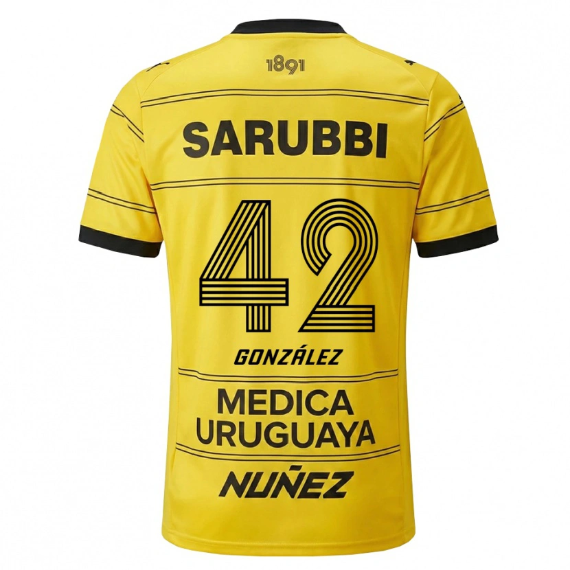 Danxen Men Luciano González #42 Yellow Black Away Jersey 2026/27 T-Shirt