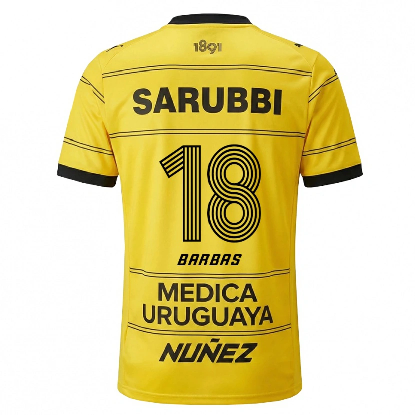 Danxen Men Germán Barbas #18 Yellow Black Away Jersey 2026/27 T-Shirt