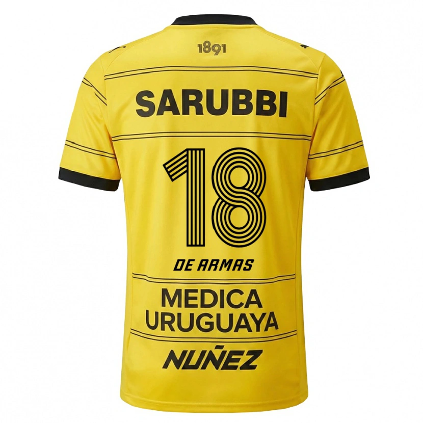 Danxen Men Nahuel De Armas #18 Yellow Black Away Jersey 2026/27 T-Shirt