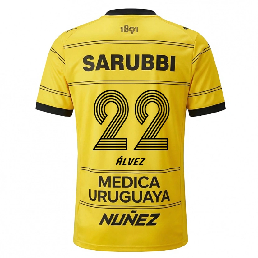 Danxen Men Facundo Álvez #22 Yellow Black Away Jersey 2026/27 T-Shirt