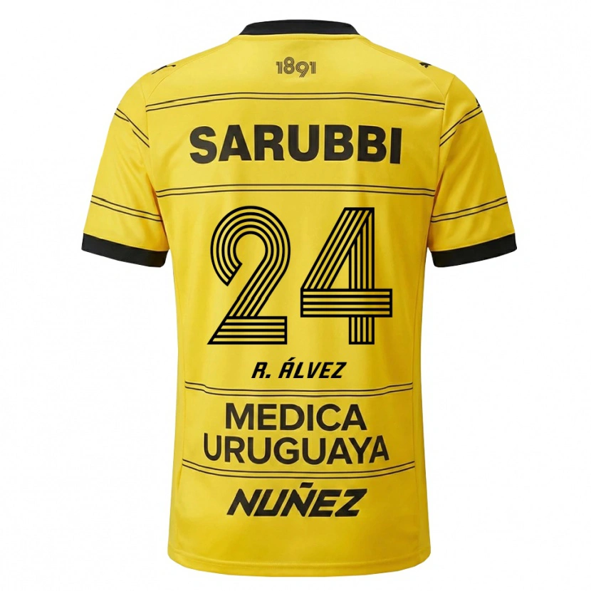 Danxen Men Rodrigo Álvez #24 Yellow Black Away Jersey 2026/27 T-Shirt