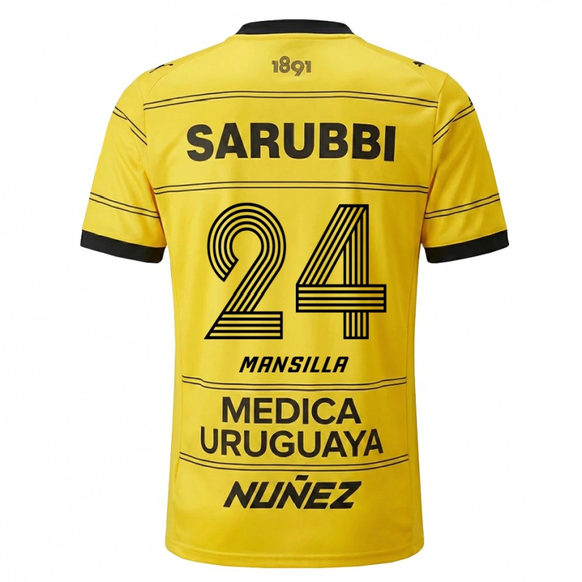 Danxen Men Brian Mansilla #24 Yellow Black Away Jersey 2026/27 T-Shirt
