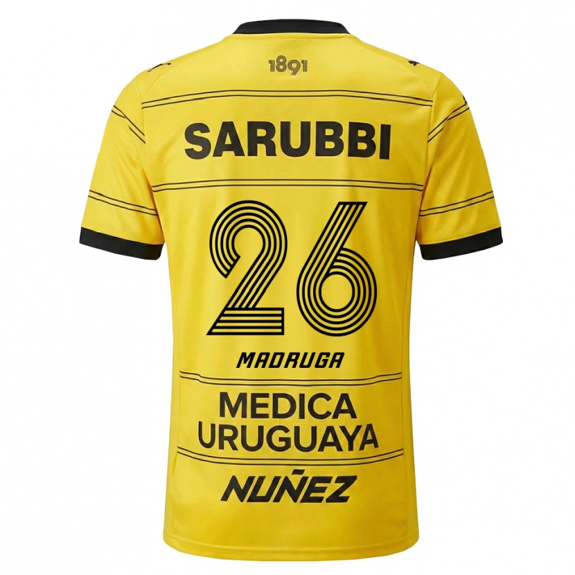 Danxen Men Andrés Madruga #26 Yellow Black Away Jersey 2026/27 T-Shirt