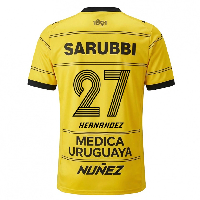 Danxen Men Lucas Hernández #27 Yellow Black Away Jersey 2026/27 T-Shirt