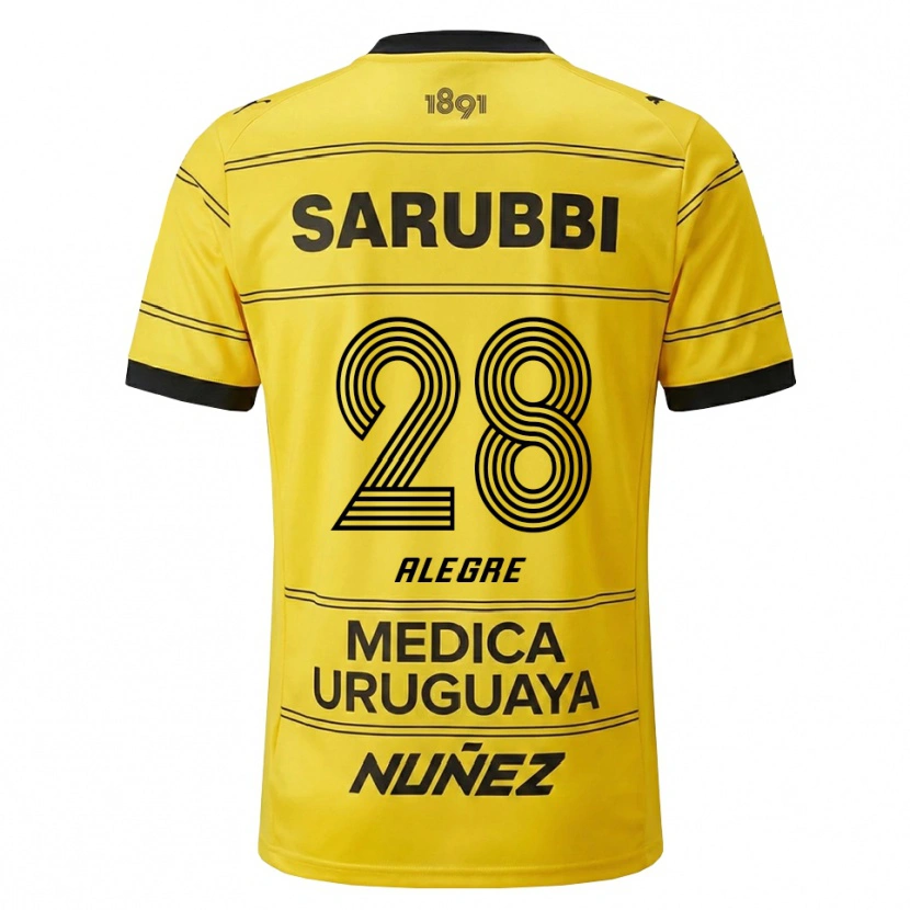 Danxen Men Ignacio Alegre #28 Yellow Black Away Jersey 2026/27 T-Shirt