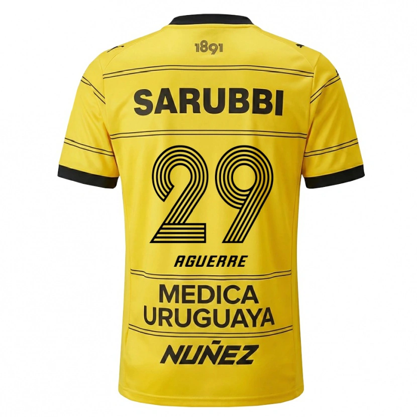 Danxen Men Washington Aguerre #29 Yellow Black Away Jersey 2026/27 T-Shirt