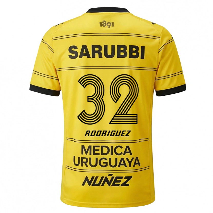 Danxen Men Randall Rodríguez #32 Yellow Black Away Jersey 2026/27 T-Shirt