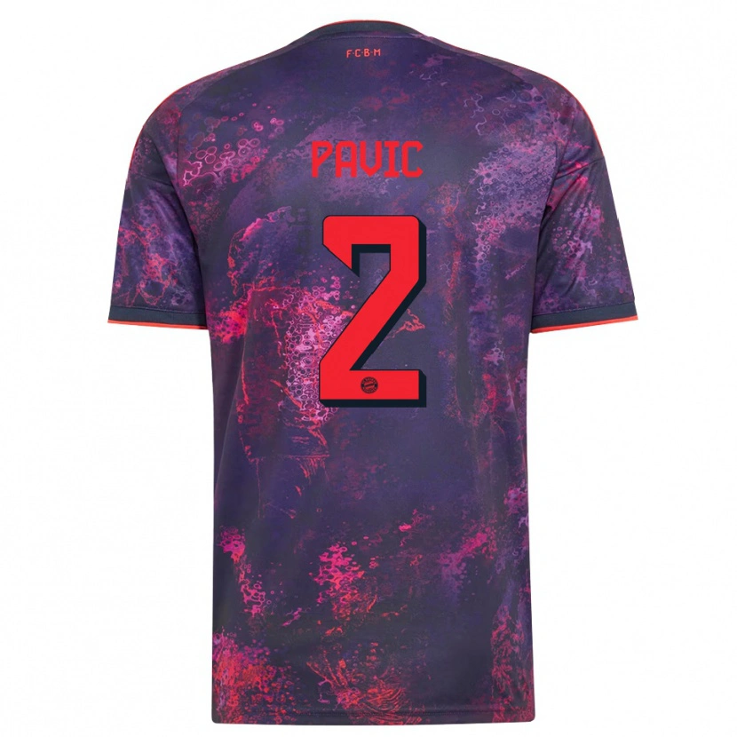 Danxen Men Filip Pavić #2 Purple Red Third Jersey 2026/27 T-Shirt