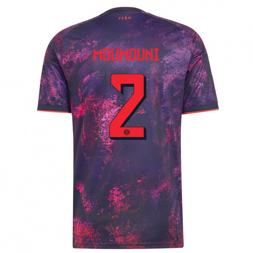 Danxen Men Rayan Moumouni #2 Purple Red Third Jersey 2026/27 T-Shirt