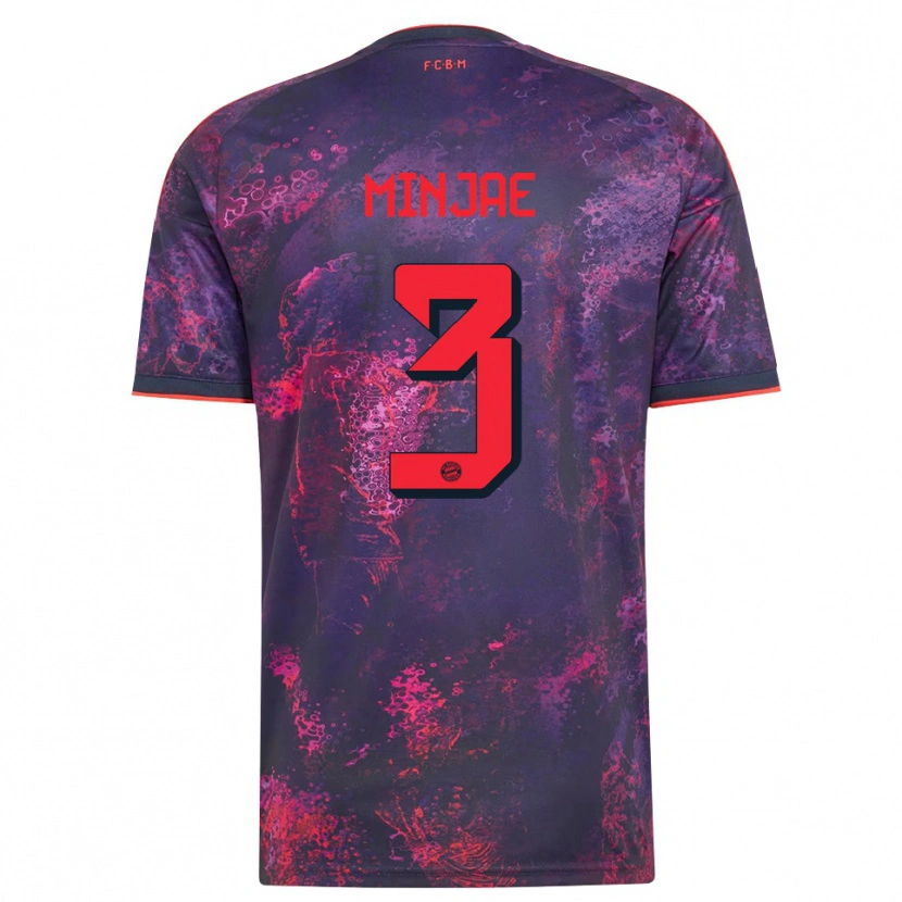 Danxen Men Min-Jae Kim #3 Purple Red Third Jersey 2026/27 T-Shirt