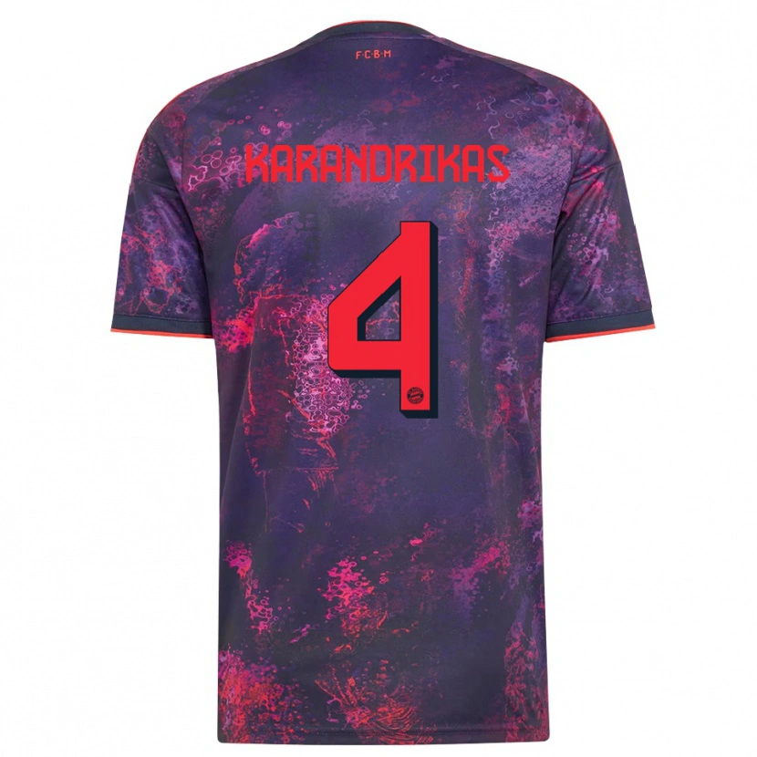 Danxen Men Konstantinos Karandrikas #4 Purple Red Third Jersey 2026/27 T-Shirt