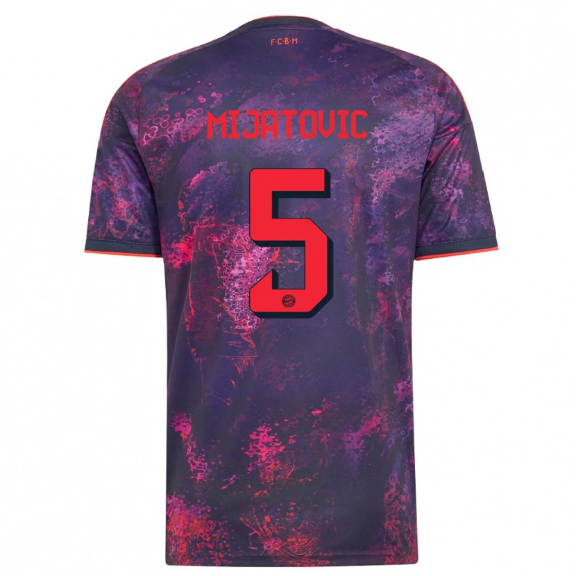 Danxen Men Roko Mijatovic #5 Purple Red Third Jersey 2026/27 T-Shirt