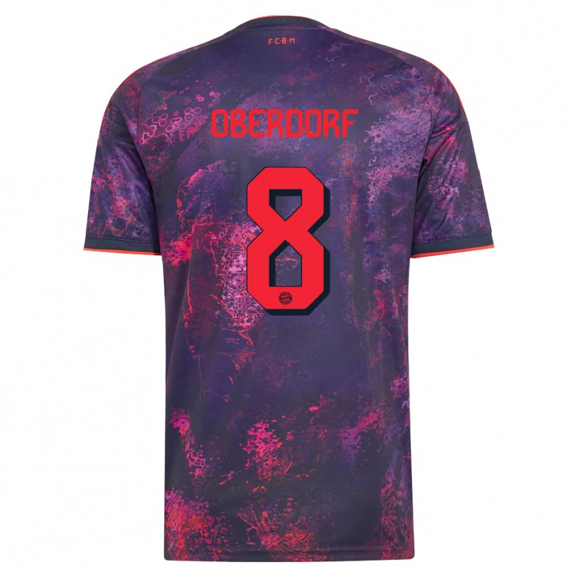 Danxen Men Lena Oberdorf #8 Purple Red Third Jersey 2026/27 T-Shirt