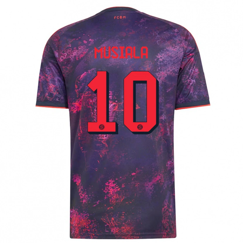 Danxen Men Jamal Musiala #10 Purple Red Third Jersey 2026/27 T-Shirt