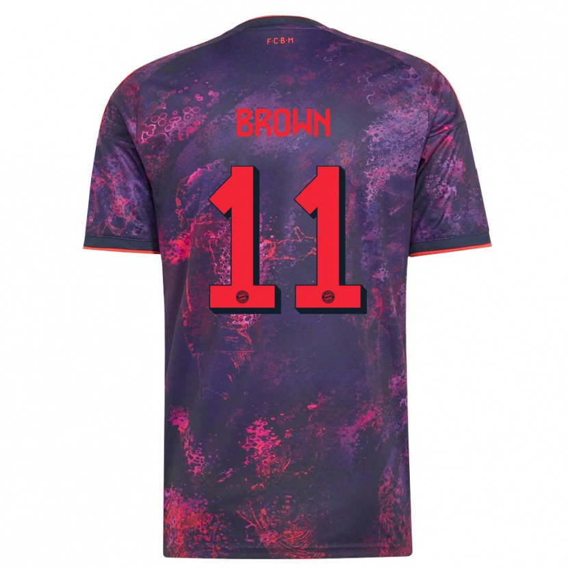 Danxen Men Nathaniel Brown #11 Purple Red Third Jersey 2026/27 T-Shirt