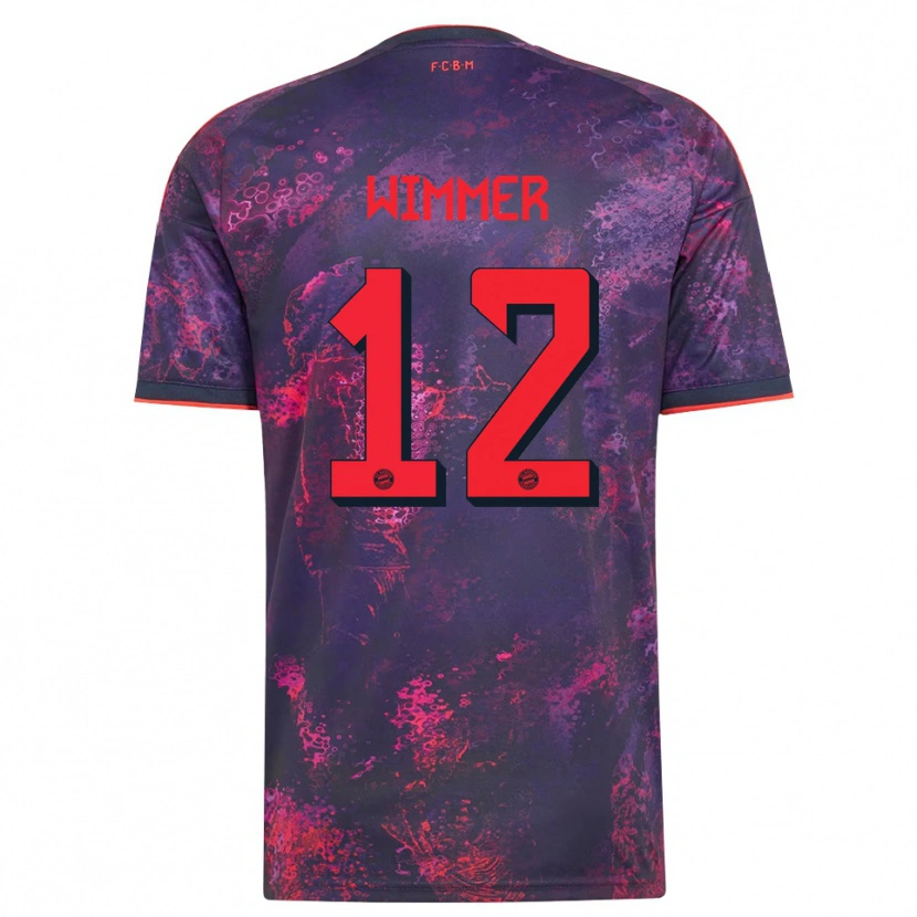 Danxen Men Benedikt Wimmer #12 Purple Red Third Jersey 2026/27 T-Shirt