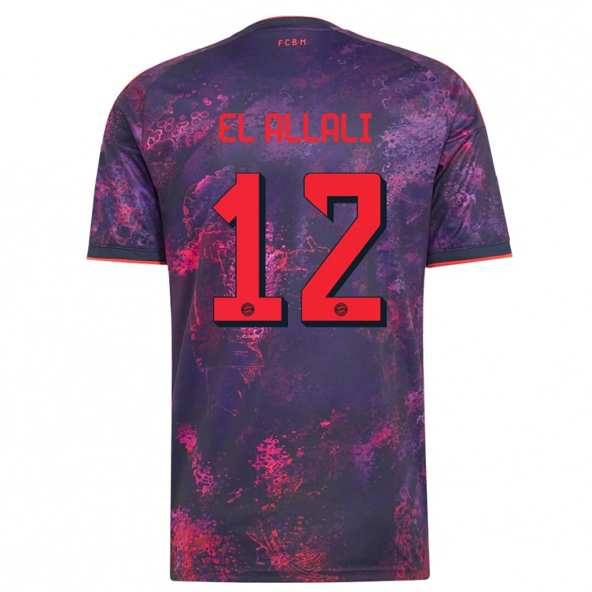 Danxen Men Jonas El Allali #12 Purple Red Third Jersey 2026/27 T-Shirt