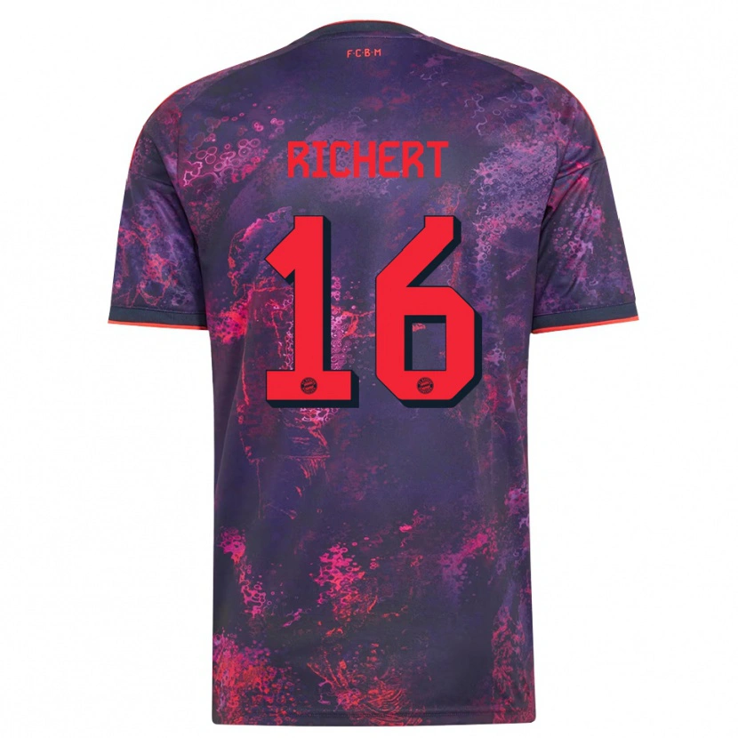 Danxen Men Leonhard Richert #16 Purple Red Third Jersey 2026/27 T-Shirt