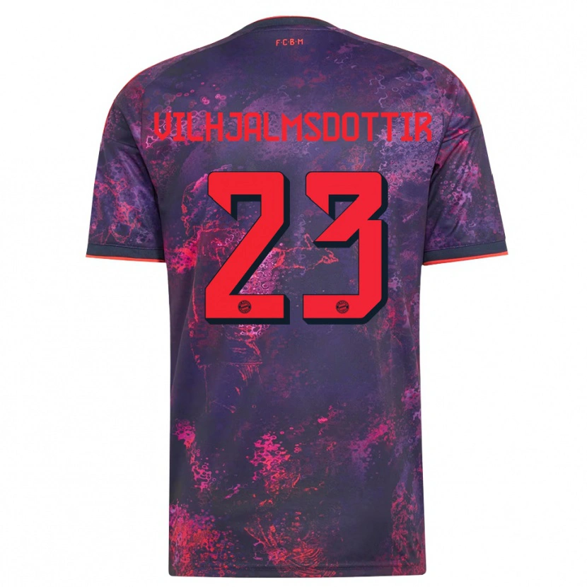 Danxen Men Karolina Lea Vilhjalmsdottir #23 Purple Red Third Jersey 2026/27 T-Shirt