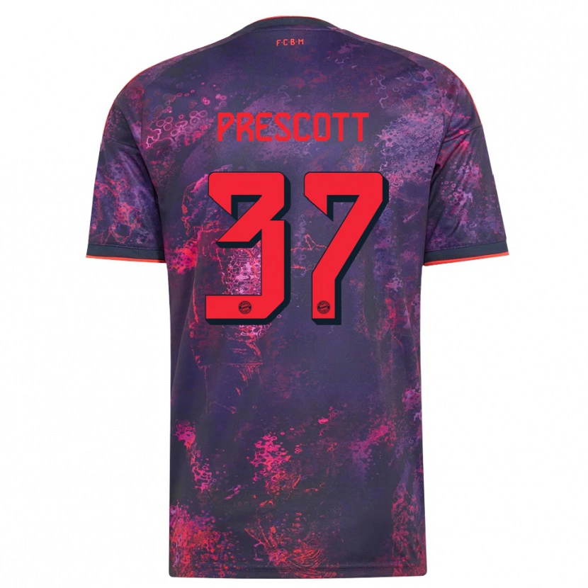 Danxen Men Leonard Prescott #37 Purple Red Third Jersey 2026/27 T-Shirt