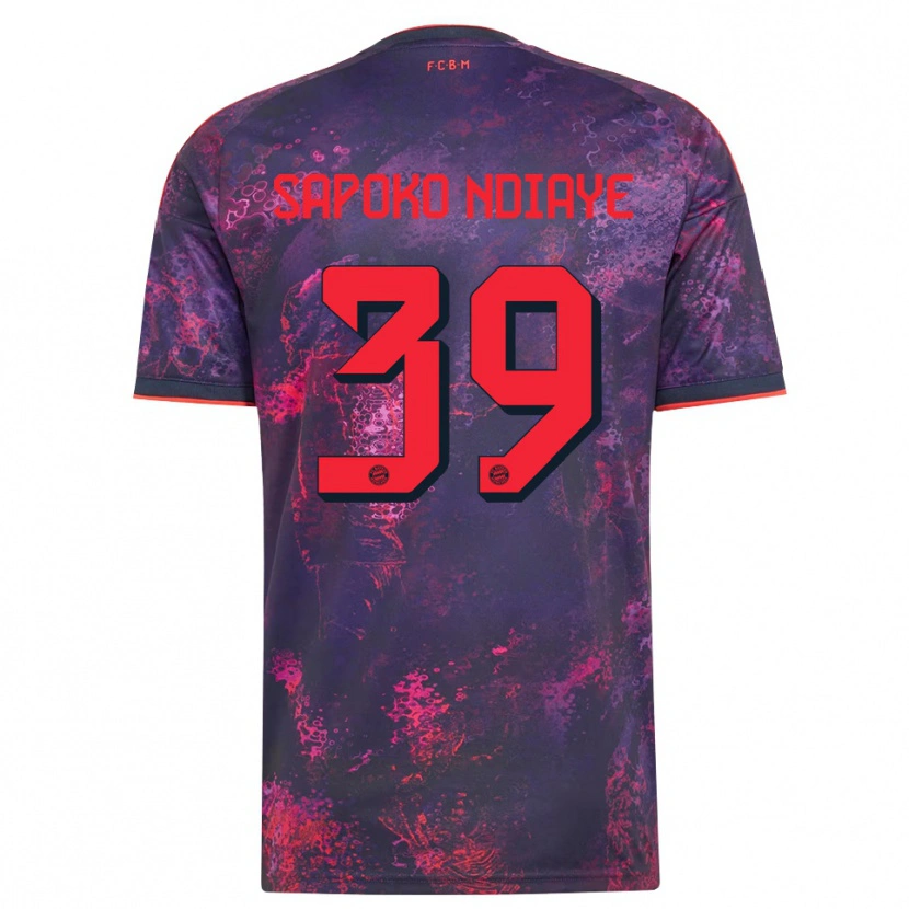 Danxen Men Bara Sapoko Ndiaye #39 Purple Red Third Jersey 2026/27 T-Shirt