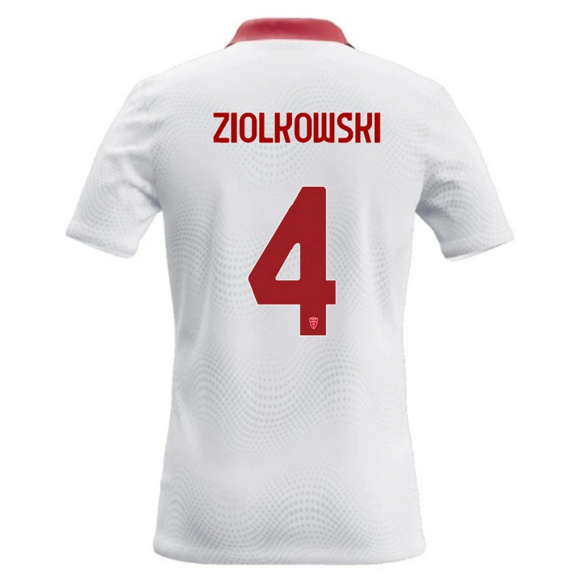Danxen Women Jan Ziolkowski #4 White Red Away Jersey 2026/27 T-Shirt