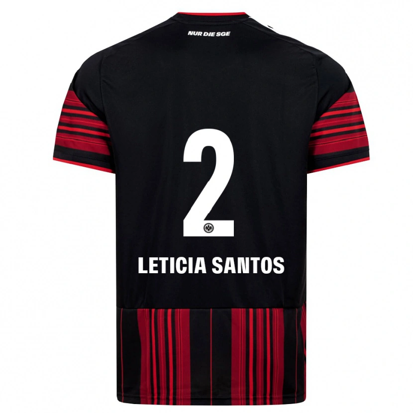 Danxen Women Letícia Santos De Oliveira #2 Black Red White Home Jersey 2026/27 T-Shirt