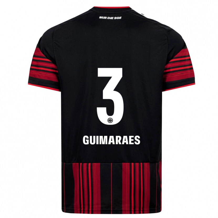 Danxen Women Pedro Guimaraes #3 Black Red White Home Jersey 2026/27 T-Shirt